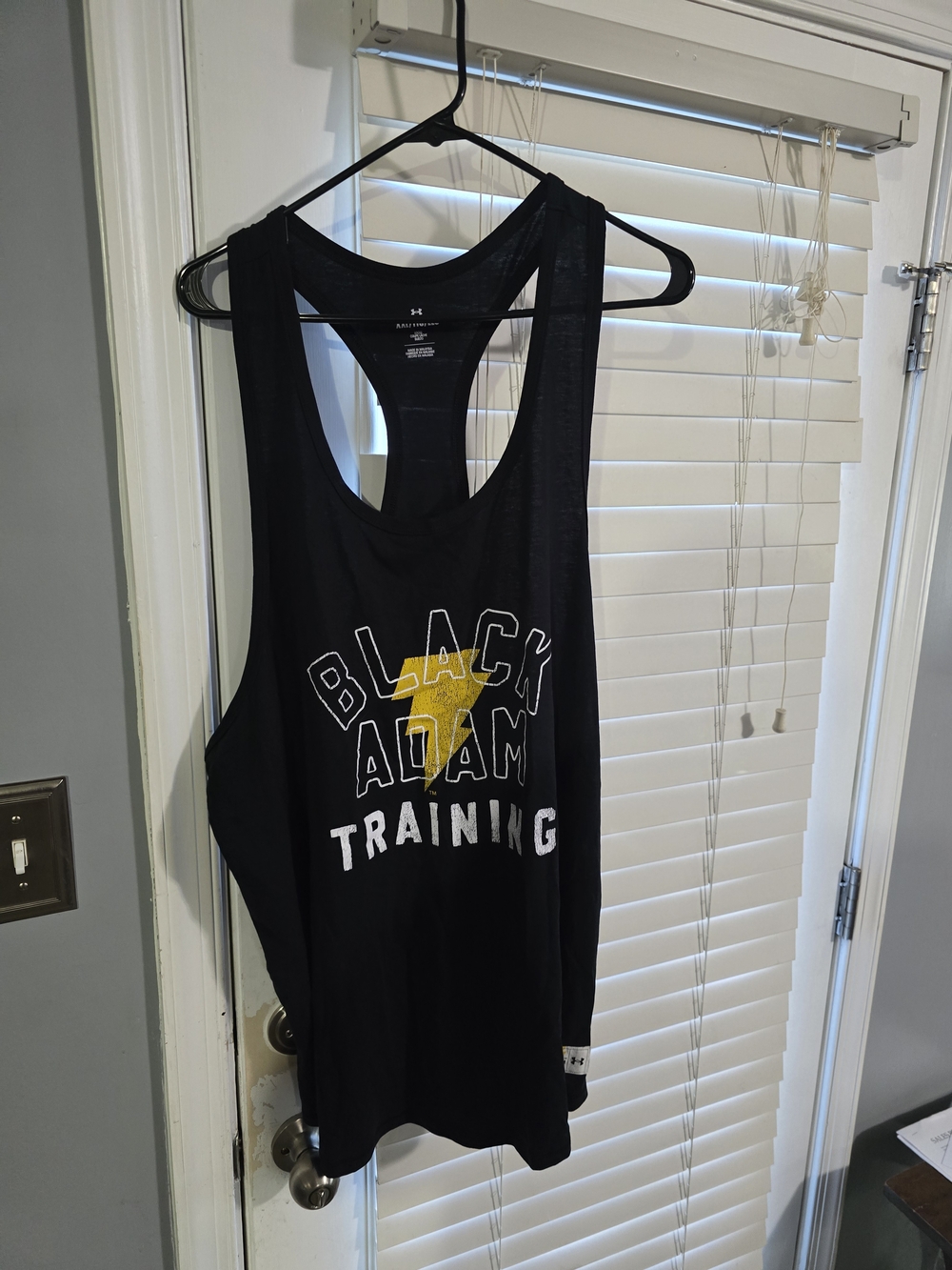 Under Armour Men's UA Project Rock Black Adam Muscle Racerback Tank 2XL